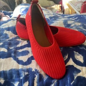 Everlane The Day Glove ReKnit ballet flats in Poppy Red size 9